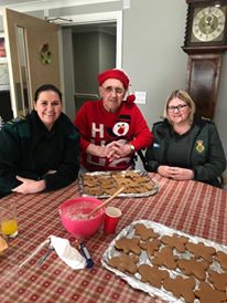 Derick with paramedics that visited our free turkey sandwiches day at Christmas to say thank for all their help over the past y